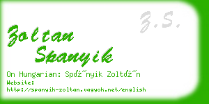zoltan spanyik business card